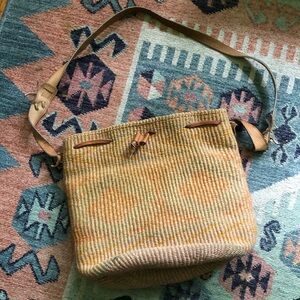 Vintage Handwoven Sisal Bucket Bag